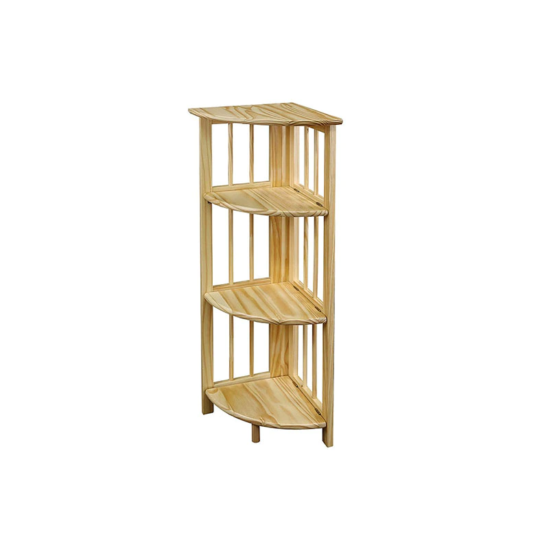 4-shelf Natural Corner Standing Rack Bookcase GSH210