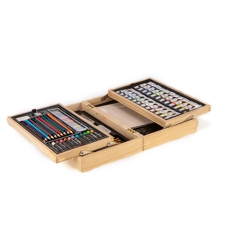 Classic Wooden Box Painting Art Set For Kids Or Teenagers